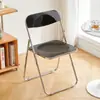 Banqueta da Moda Ins Celebridade da Internet Cadeira de Maquiagem Cadeira para Foto Cadeira Dobrável Portátil para Casa Cadeira de Jantar para Loja de Bebidas Geladas Cadeira Transparente