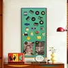 Marco de Fotos Magnético de Acero Inoxidable Pintura Decorativa Pasillo Vestíbulo Entrada Refrigerador Magnético Tablero de Exhibición Pintura de Pared Decoración de Sala de Estar
