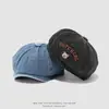 Boina de Mezclilla para Niños Estilo Coreano Oso de Dibujos Animados Lindo Gorra Frontal Otoño Nuevo Sombrero Infantil Venta al por Mayor Transfronterizo
