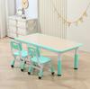 Mesa de aprendizaje elevable para niños, mesas y sillas de jardín de infantes, ideal para cursos de capacitación, escritorios, sillas de educación temprana con dibujo y grafiti.