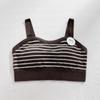 Top de tirantes bandeau rayado de principios de primavera, sujetador anti-luz sin aros con almohadilla para el pecho, tirantes, ropa interior básica para mujer con espalda bonita