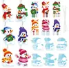 Nuevos Artículos de Gran Venta Transfronterizos: Adornos de Dibujos Animados para Niños, Pegatinas para Tarjetas Navideñas DIY, Set de Regalo para Árbol de Navidad, Marco de Fotos