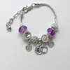 Pulsera de Estilo Panjia de Venta Caliente Transfronteriza Europea y Americana Pulsera de Cristal Pulsera de Perlas Joyería Atrapasueños Flor Amor Mujeres