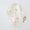 Mameluco para bebé estilo pijama de primavera y otoño, algodón puro Clase A, ropa para niños, otoño e invierno, capa base para bebé, mameluco de manga larga