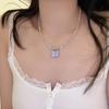 Collar de cuentas de mariposa pintada con degradado colorido para mujer, diseño personalizado, estilo dulce, cadena de clavícula de alta moda con temperamento.