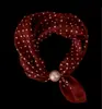 Colar de lenço de seda com pérolas e fecho magnético para mulheres, corrente fina para clavícula de verão, lenço pequeno retrô francês, lenço decorativo para o pescoço