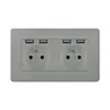 Comercio exterior 86 panel de enchufe de pared estándar europeo Europeo estándar europeo Alemán 16A regulación estándar alemán enchufe USB