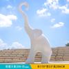 Escultura de elefante artificial luminosa de fibra de vidrio, personalizada, para jardín, patio, comunidad, decoración de pie.
