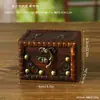 Caja Pequeña de Madera Vintage Multicolor Mini Caja del Tesoro Estilo Antiguo para Guardar Aretes y Anillos, Accesorio de Fotografía y Artículo Decorativo