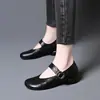 2026 Primavera Outono Novo Comércio Exterior Moda Casual Sapatos Femininos Bico Redondo Tira Única Salto Baixo Mary Jane Flats Feminino Transfronteiriço
