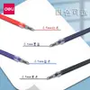 Recarga de Bolígrafo Gel Deli Recarga de Bolígrafo de Presión Bullet Bolígrafo Estudiante Universal Tapa de Tirar Negro Rojo Azul Recarga de Bolígrafo de Firma