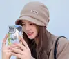 Gorro Quente de Outono e Inverno, Estilo Despojado, À Prova de Frio e Vento, Versátil, Tamanho Grande para Circunferência da Cabeça, Chapéu de Lã Tricotado, Caimento Solto