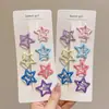 Pinza de Pelo Y2K Colorida con Goteo de Aceite Estrella Bb Clip Dopamina Flequillo Pinza Lateral