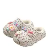 Sapatos de Inverno para Crianças com Forro de Algodão, Unissex Quente com Veludo Plus Impermeável Sensation de Calçar, Pantufas de Algodão para Casa Bebê