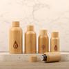 Frasco de óleo essencial de bambu inteiro de 10ml a 15ml com tampa de bambu, rolha interna, frasco de vidro espesso de 30ml, resistente à luz e quedas