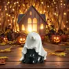 Novo sucesso de Halloween transfronteiriço: Enfeite de resina de abóbora fantasma com design criativo, Decoração de mesa para Halloween