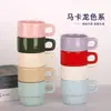 Tazas de Agua Cerámicas Personalizadas al por Mayor con Patrones de Logo Regalos Publicitarios Tazas de Colores Tazas en Blanco Exportar Exportar