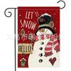 Bandera de Jardín de Invierno y Navidad Más Vendida en Amazon Serie Muñeco de Nieve de Invierno Decoración de Patio Bandera de Jardín de Lino de Doble Cara