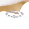 Anillo delgado apilable mini delicado S925 de plata de ley maciza, estilo japonés en forma de V francesa, incrustado con pequeños diamantes, para el dedo índice o como anillo de cola