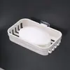 Porta Jabón de Doble Capa Sin Taladro para Baño Montado en Pared Estante Drenante para Jabón Porta Jabón de Baño Estante de Almacenamiento Montado en Pared Diseño Creativo