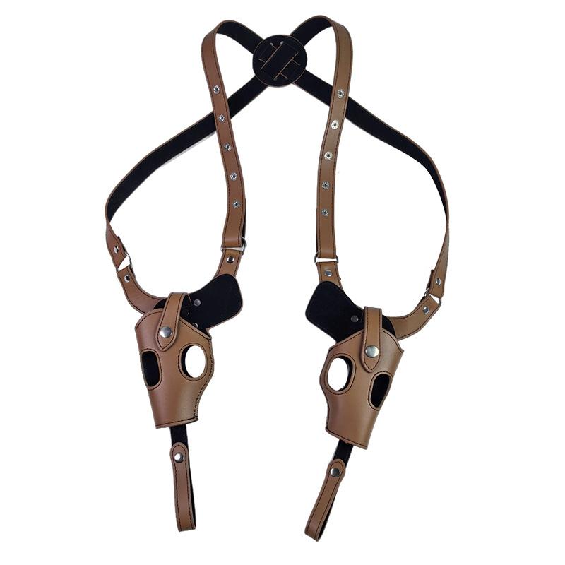 92双枪快拔套棕色