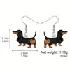 Pendientes de Acrílico 2D de Gato Negro Enojado Más Vendidos Transfronterizos, Pendientes Versátiles con Nuevo Diseño Lindo y Creativo