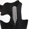 Pendientes de Moda Europeos y Americanos de Amazon, Pendientes Largos de Borla Únicos y Exagerados, Pendientes de Lujo con Diamantes Completos al por Mayor