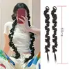 Trenzas de Peluca para Mujer, Trenzas Largas, Trenzas Torcidas de Estilo Antiguo, Cabello Sintético, Accesorios para el Cabello de Doble Cola de Caballo a la Moda, Trenzas de Boxeadora, Trenzas de Espiga