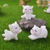 Micro Paisaje Lindo Gato de Yoga Figura Animales de Simulación Accesorios para Jardín Adornos de Artesanía de Resina Figura