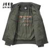 JEEP SPIRIT otoño 2021 nueva chaqueta de cuello alto lavada para hombre abrigo casual holgado para hombre 0010