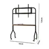 Suporte de TV de Chão Móvel para Casa com Rodas Carrinho de Aço Inoxidável para TV de 32-75 polegadas