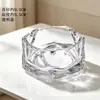 Cinzeiro Redondo de Vidro Jingyu Criativo para Casa Sala de Estar Cinzeiro Transparente Atacado e Varejo do Fabricante com Opção de Logo