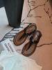 Chanclas Versátiles de Tira en T Retro de Moda Estilo Vacacional con Hebilla Metálica Sandalias de Verano para Mujer