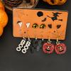 Aretes de Halloween Nuevo Set Combinado de Venta Caliente Aretes de Fantasma Diablo Calabaza Creativos Personalizados para Mujer Venta al por Mayor