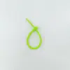 Corbatas de Cable de Silicona de Colores, Organizadores de Cables Reutilizables, Llaveros, Correas de Bloqueo Automático, Duraderas, Disponibles en Múltiples Colores