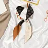 Elegante bufanda francesa retro para el pelo, a juego con la camisa, bufanda pequeña, larga, estrecha, fina, corbata, cinta para el pelo, corbata, banda para bolsa