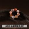 Joyería Jingde, 11 mm, cristal natural, pequeñas cuentas redondas, anillo para correr, piedra lunar, ágata, accesorios para pulseras DIY, venta al por mayor
