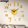 Espejo acrílico sala de estar DIY simple creativo reloj de pared moderno moda decoración tridimensional pegatinas de pared para el hogar reloj