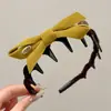 Diadema Ondulada Marrón para Mujer, Uso Diario, Antideslizante, con Dientes, para Lavarse la Cara, Accesorio para el Cabello