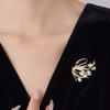 Exquisito Broche de Cisne Ojo de Gato Corsage de Temperamento de Alta Gama para Mujer Moda Traje Pin Personalizado Cuello Accesorios para Ropa