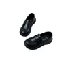 Zapatos de cuero estilo británico para niños 2025 primavera nuevos mocasines para niñas, zapatos slip-on retro suaves y versátiles a la moda