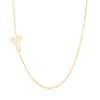 Collar de cobre con circonitas microincrustadas chapado en oro auténtico para mujer, cadena de clavícula, serie de letras mayúsculas personalizadas europeas y americanas