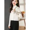 Suéter de Manga Larga para Capa Interior Talla Grande Estilo Nuevo para Mujer Estilo Hong Kong Otoño e Invierno Estilo Perezoso Cárdigan de Punto Exterior Chaqueta Pequeña