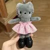 Vestido 10cm Roupas Tendência Boneca Brinquedo Labubu Pessoa Estrela Pernilonga Gata Kt Vestir Xadrez Colorido Saia Plissada
