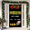 Cubierta de Puerta Navideña Temu Papá Noel Rompiendo el Muro Atmósfera de Llegada Fiesta Festiva Entrada de Puerta Tela Colgante de Bienvenida