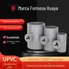 Upvc cobre fio interno tee cinza adesivo rosca tee medidor de pressão medidor de água tee acessórios para tubos 32 50 63