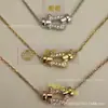 Collar de Hebilla de Herradura de Oro de 18 Quilates de Lujo Ligero para Mujer, Tamaño Mediano y Pequeño, Estilo Totalmente Diamantado, Cadena para Clavícula con Hebilla Náutica para Mujer