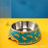 Tigela para Pet de Melamina e Aço Inoxidável Bacia Criativa de Aparência Elevada para Alimentação de Gatos e Cachorros Tigela para Gato Tigela para Cachorro Suprimentos para Pet Personalização