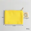 Cartera de monedas de gran capacidad Amazon hecha a mano DIY bolsa de lona 100% algodón color sólido cremallera engrosada bolsa de almacenamiento bolsa de mezclilla