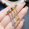 Venta al por mayor de fábrica Pendientes Populares de Turmalina Natural con Incrustaciones de Plata S925 Piedra Principal 4*6 Joyería de Lujo Venta Directa de Fábrica